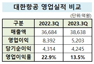 여객 늘었는데…대한항공 '수익성' 뒷걸음 까닭은_유수진