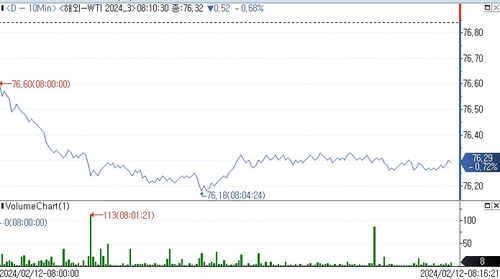 WTI 원유 선물, 이스라엘 '라파 지상전' 예고에도 하락_김지연
