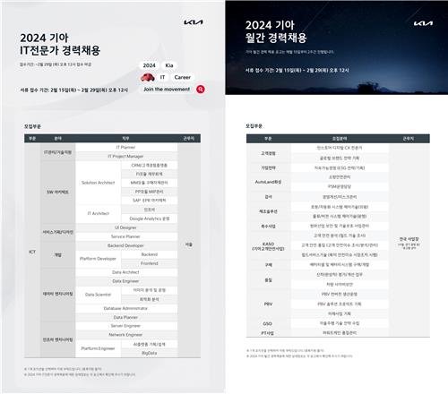 기아, IT 개발자 등 두 자릿수 경력직 채용_이윤구