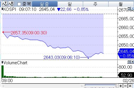 '밸류업' 기대감 소진한 코스피, 0.8%대 하락 출발_박경은