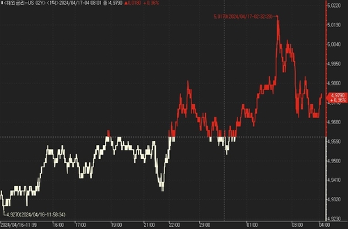 [뉴욕채권] 파월마저 한발 물러섰다…2년물 5% '터치'_진정호