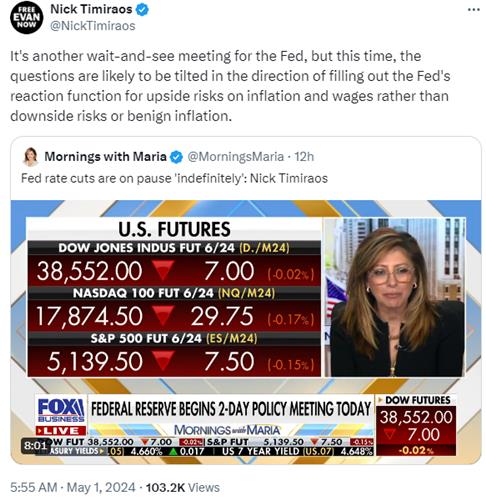 WSJ 티미라오스 "연준 금리 인하, 무기한 일시중지"_김성진