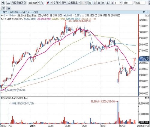 CNBC "세일스포스 투자자들, CEO 등에 대한 보상안에 반대"_배수연