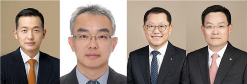 (왼쪽부터) 김동관, 문경원, 김희철, 손재일 대표 내정자