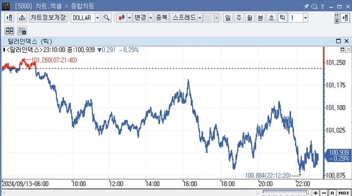 미 달러화 약세…9월 '빅 컷' 전망 거의 50%_임하람
