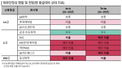 국내 주요 석유화학 업체 재무안정성 현황 및 전망
