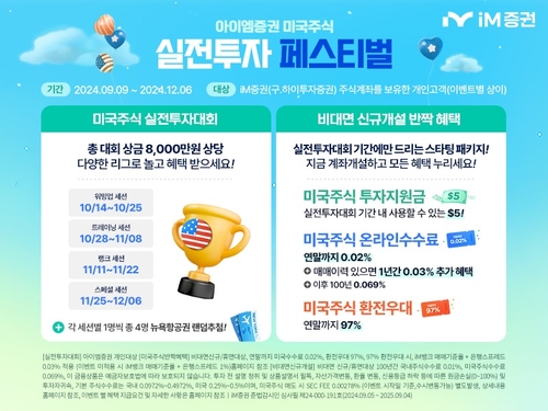 IM증권, 미국 주식 실전투자대회 개최…총상금 8천만원_박경은