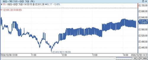 [대만증시-마감] 美 증시 부진·중동 긴장감에 0.4%↓_이지윤