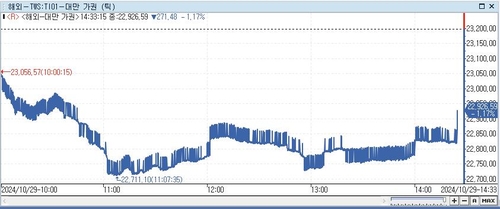 [대만증시-마감] 트럼프 발언에 따른 TSMC 급락 여파로 1.17%↓_이지윤