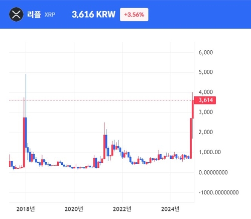 가상자산 시총 3위 경쟁 치열…한국인 선호 '리플' 급등_장순환