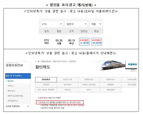 공정위, 한국철도공사 제재…"KTX 특실 승차권 할인율 속여"_정필중
