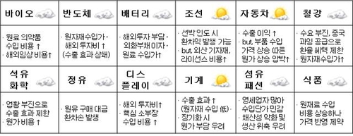 최근 고환율 기조가 주요산업에 미치는 영향과 경로