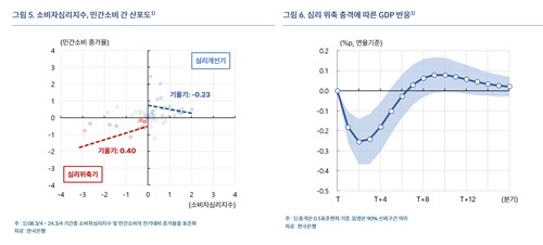 심리 충격과 GDP 반응 