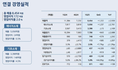 포스코퓨처엠, 1분기 영업익 172억원…컨센서스 상회(종합)_윤은별