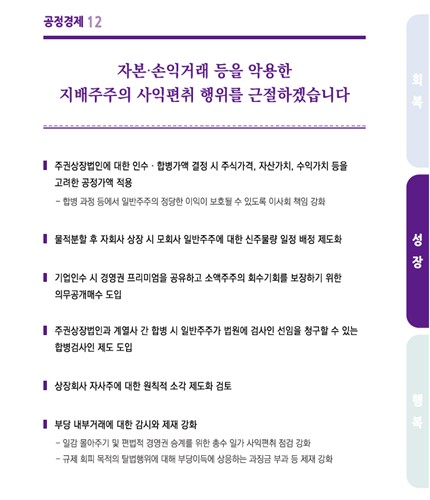 이재명 "자본시장 불공정 거래 즉각 퇴출…물적분할 신주 의무 배정"_황남경
