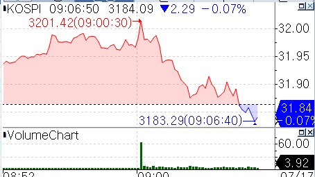 코스피, 상승 출발 뒤 약보합 전환…SK하이닉스 5% 넘게 하락_서영태