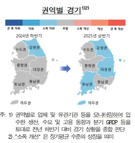 한은 "하반기 지역경제, 모든 권역서 개선 또는 강보합 예상"_오진우