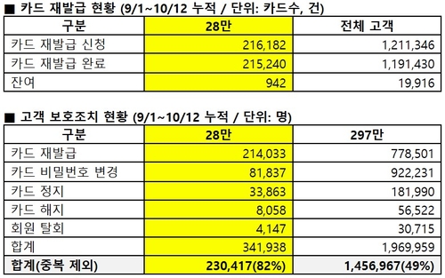 롯데카드 재발급 지연 현상 해소…119만건 재발급_허동규