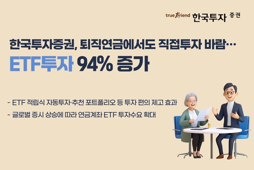 한국투자증권, 퇴직연금 ETF 투자 94% 증가…50대 주도_송하린