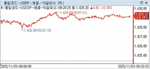 [서환] 달러-원 1,430원선 근접…엔화 약세·달러인덱스 상승_정선영