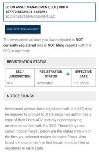 마이클 버리 헤지펀드, 패밀리 오피스로 전환하나…SEC 등록 반납_최진우