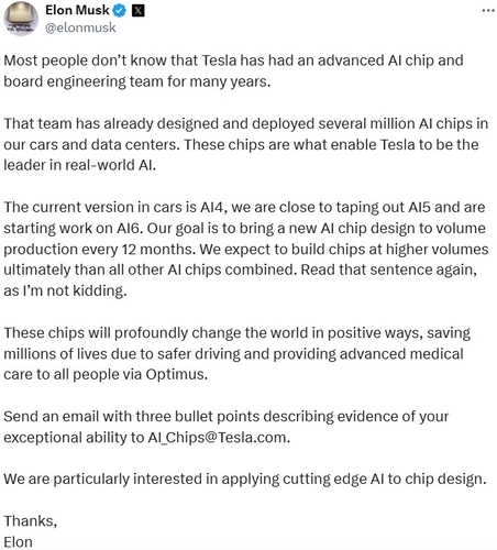 일론 머스크 "대부분 테슬라 AI 팀 몰라…칩 수백만 개 설계"_이민재