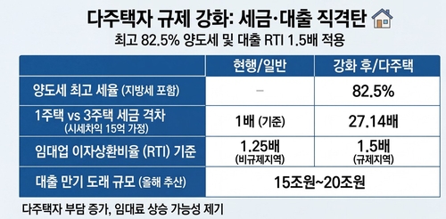 다주택자, 세금 이어 금융 규제까지 압박…집값 잡기 '올인'_변명섭