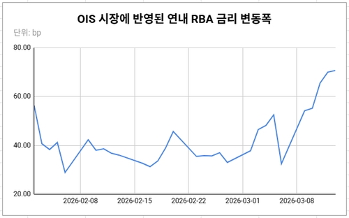 연내 약 70bp의 금리 인상 가능성이 반영돼 있음.