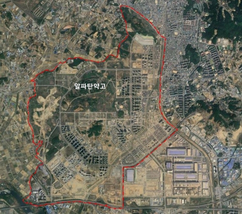 평택고덕국제화계획지구 위성사진