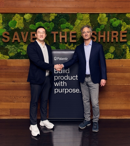 구광모 LG대표와 알렉스 카프 팔란티어 창업자