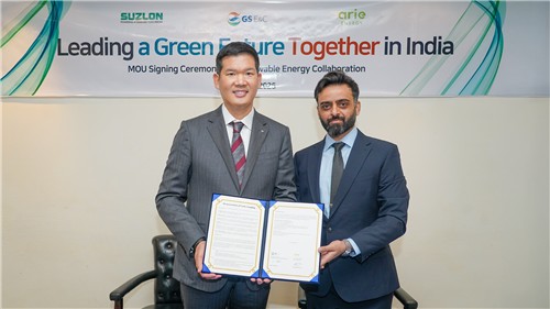 허윤홍 GS건설 대표, 인도서 재생에너지 MOU_한이임