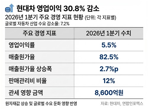 현대차, 1Q 영업익 예상치 하회…컨틴전시 플랜 가동(종합)_이재헌