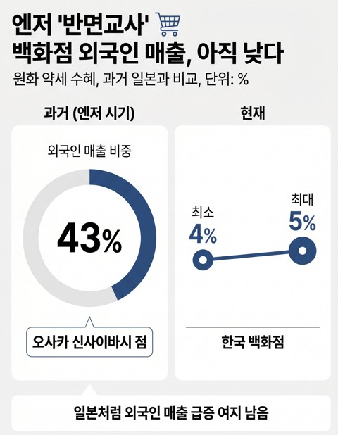 일본 엔저 시대와 최근 국내 백화점 비교(LS증권 보고서)