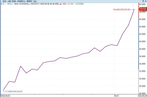 DRAM ETF 주가 추이