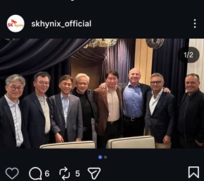 "우리도 깐부" 최태원 SK그룹 회장, 대만서 젠슨 황 엔비디아 CEO 회동_서영태