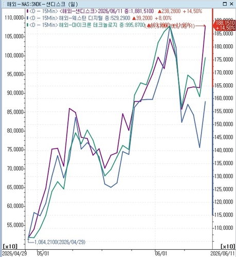 샌디스크·웨스턴디지털, SK하이닉스 증설 소식 덕 주가 상승_이종혁