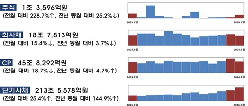 대규모 유상증자에 지난달 기업 주식발행 229% 늘어_신민경