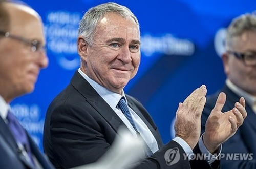 켄 그리핀, 올해 1월 다보스 포럼에 참석한 모습