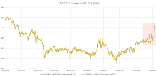 FX스와프포인트 1개월물 일별 추이