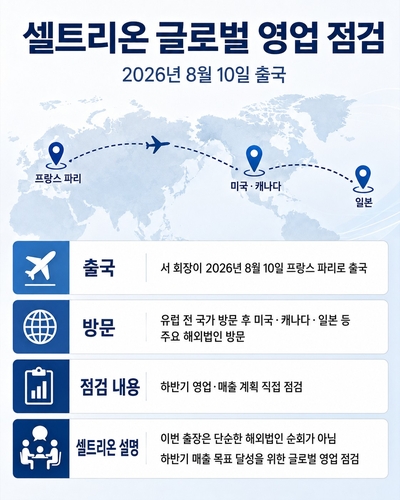 서정진 회장, 글로벌 현장 점검 