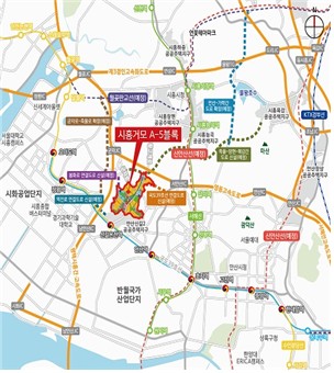 시흥거모 A-5블록 교통망도