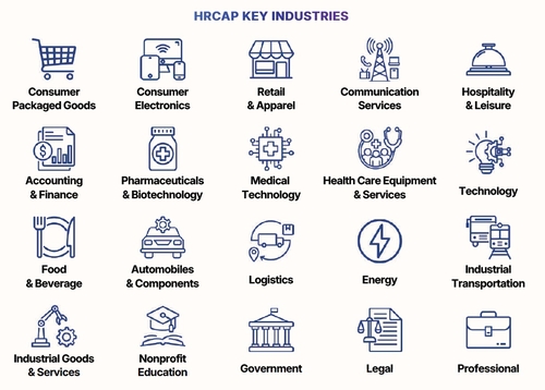 에이치알캡(HRCap) 담당 주요 산업