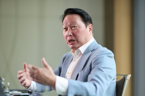 아사히신문과 인터뷰한 최태원 SK그룹 회장