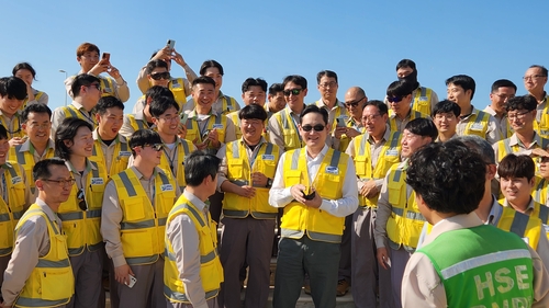지난 2022년 UAE 바라카 원전 건설 현장을 방문한 이재용 회장