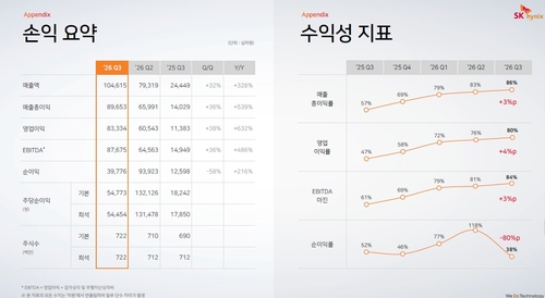 SK하이닉스 손익 요약 및 수익성 지표