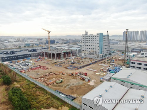 대주전자재료의 시흥 배터리 캠퍼스 실리콘 음극재 제조시설 확장공사 현장