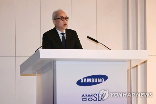 삼성SDI 정기 주주총회서 발언하는 최주선 삼성SDI 대표이사 사장