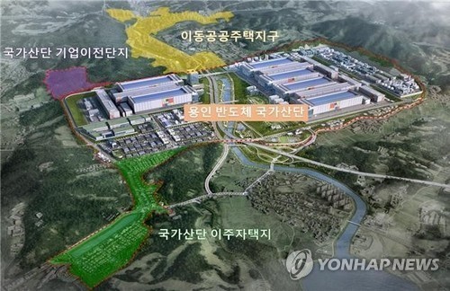 삼성전자 반도체 생산라인 들어설 용인 반도체국가산단 조감도