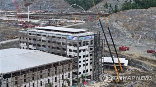 에코프로비엠이 투자 확대 추진하는 인도네시아 술라웨시 BNSI 제련소 현장 전경