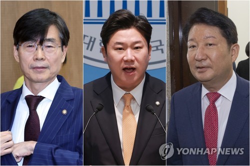국민의힘 조경태(왼쪽부터), 진종오, 권영진 의원